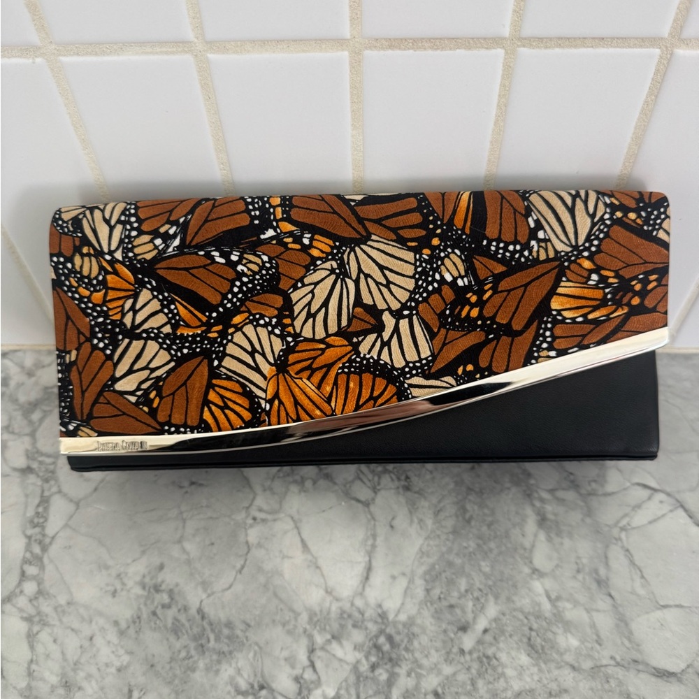 Pineda Covalin Black, Brown, Orange Butterfly Clutch